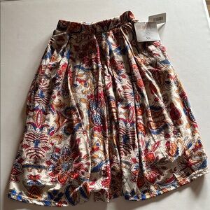 LuLaRoe A-Line Skirt - Red, Blue, Cream Floral
